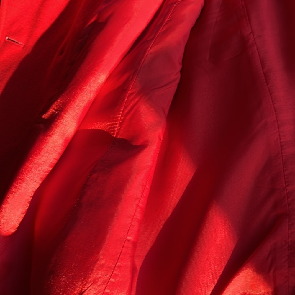 Red wool blend VALERIE STEVENS jacket - Picture 6 of 10